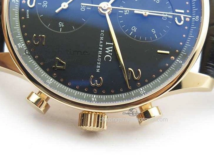 MIROTIME 0214 Portuguese Chrono RG IW371415 ZF 1:1 Best Edition Black Dial On Black Leather Strap A79350 (Slim Movement) FashionForward 7264